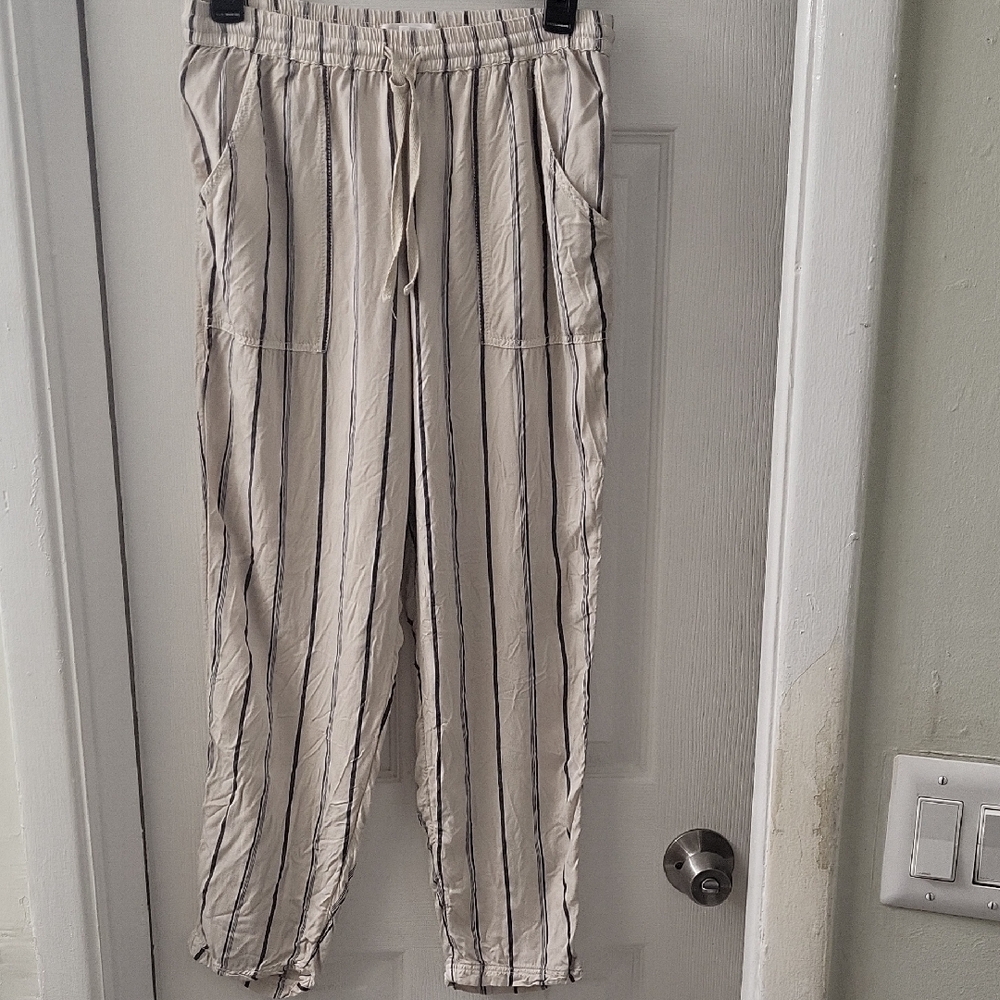 O'Neill Cream and Black Striped Pants